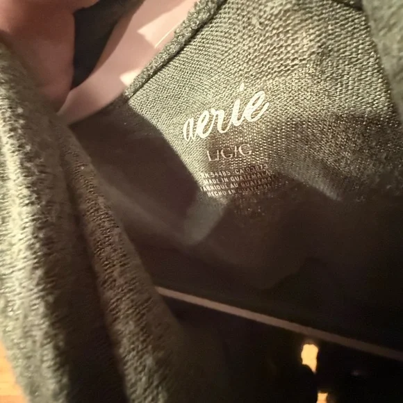 Aerie Cozy Cowl Neck Sweater – Olive Green – Size L - Picture 2 of 4